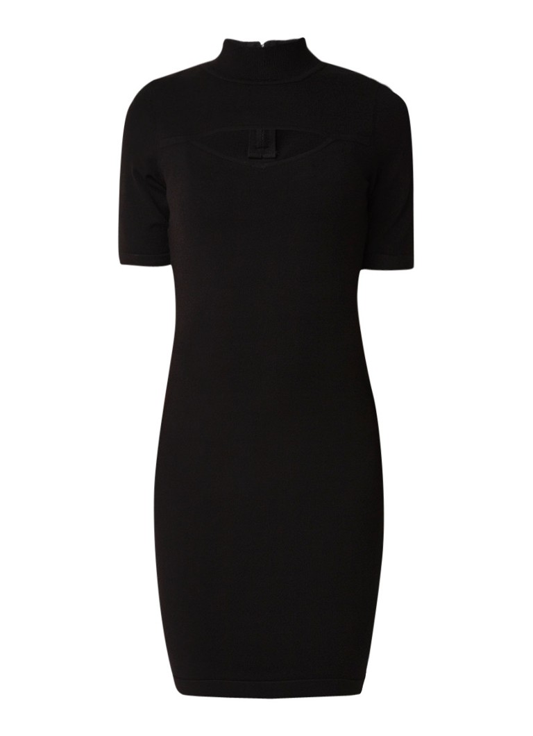 Karen Millen Fijngebreide jurk met cut-out detail zwart