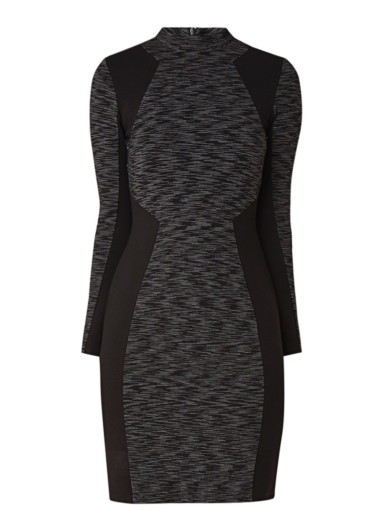 Karen Millen Space Dye midi-jurk van jersey zwart