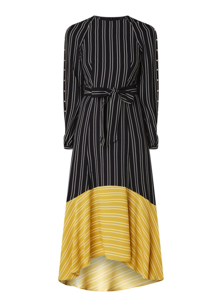 Karen Millen Maxi-jurk met strikceintuur en studs zwart