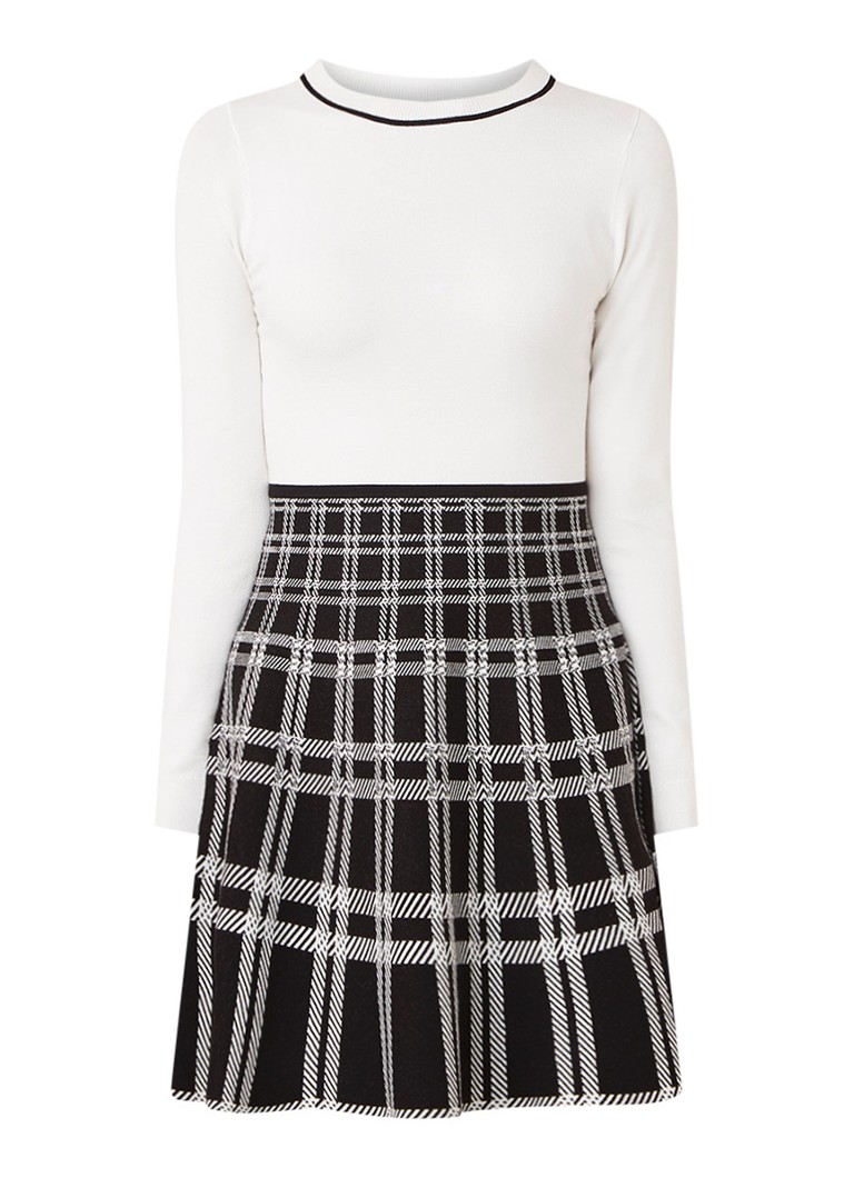 Karen Millen Tuniekjurk met ruitdessin zwart