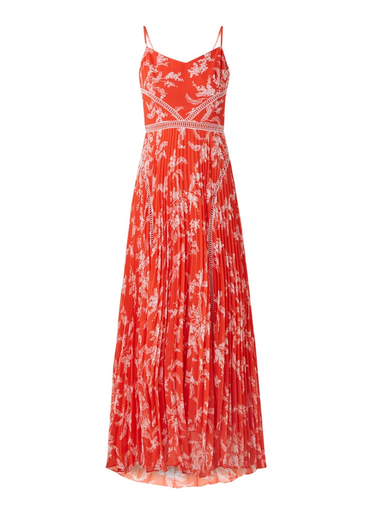 Karen Millen Maxi-jurk met opengewerkt detail rood