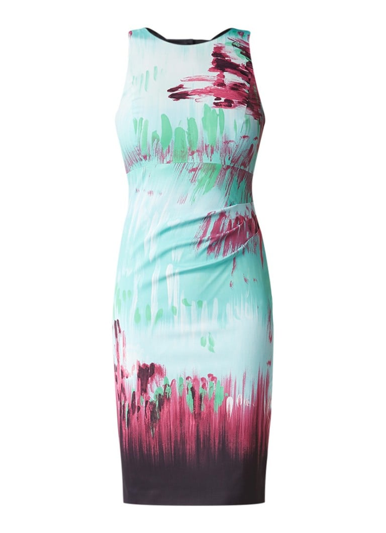 Karen Millen Midi-jurk met penseelstreken multicolor