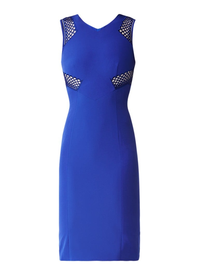 Karen Millen Midi-jurk met opengewerkte details kobaltblauw