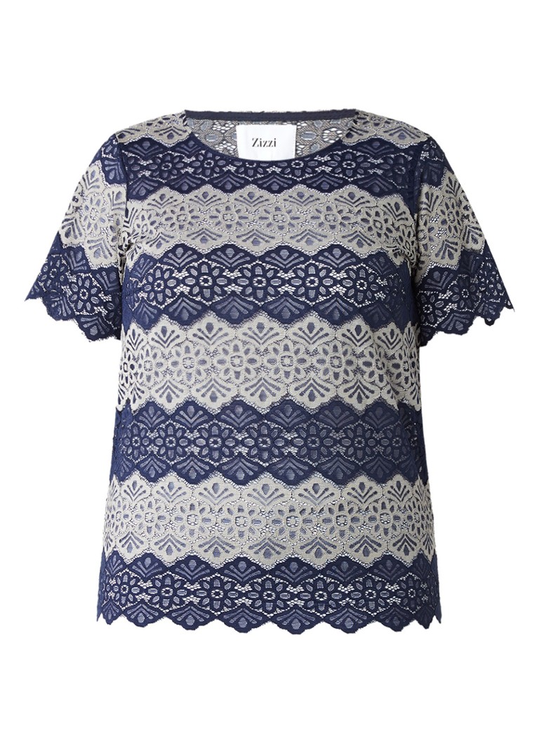 Zizzi Top van kant blauw