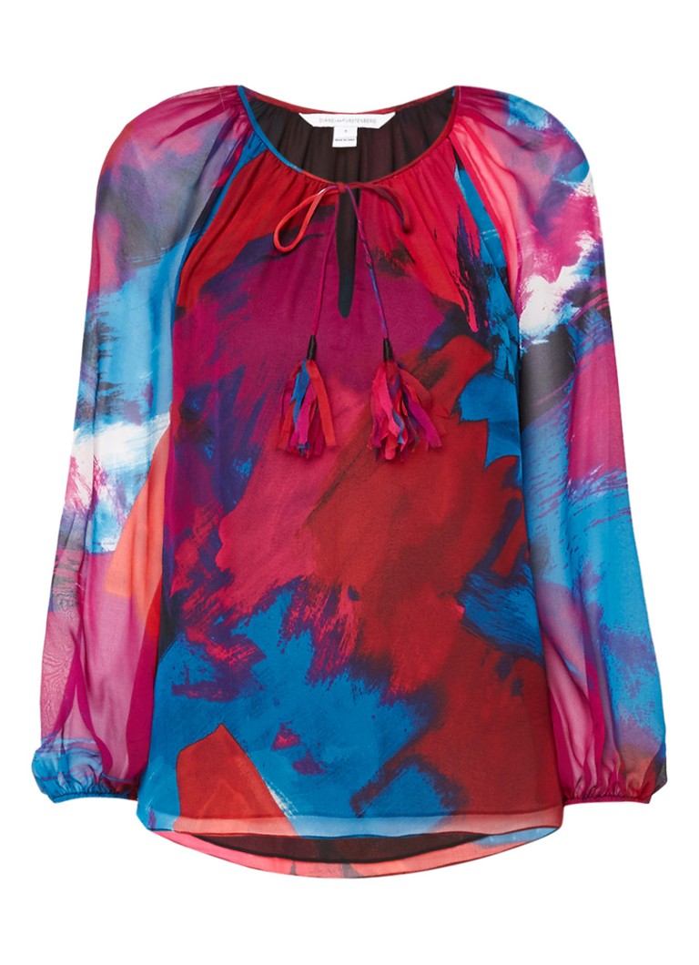 Diane von Furstenberg Saylor top van zijde multicolor