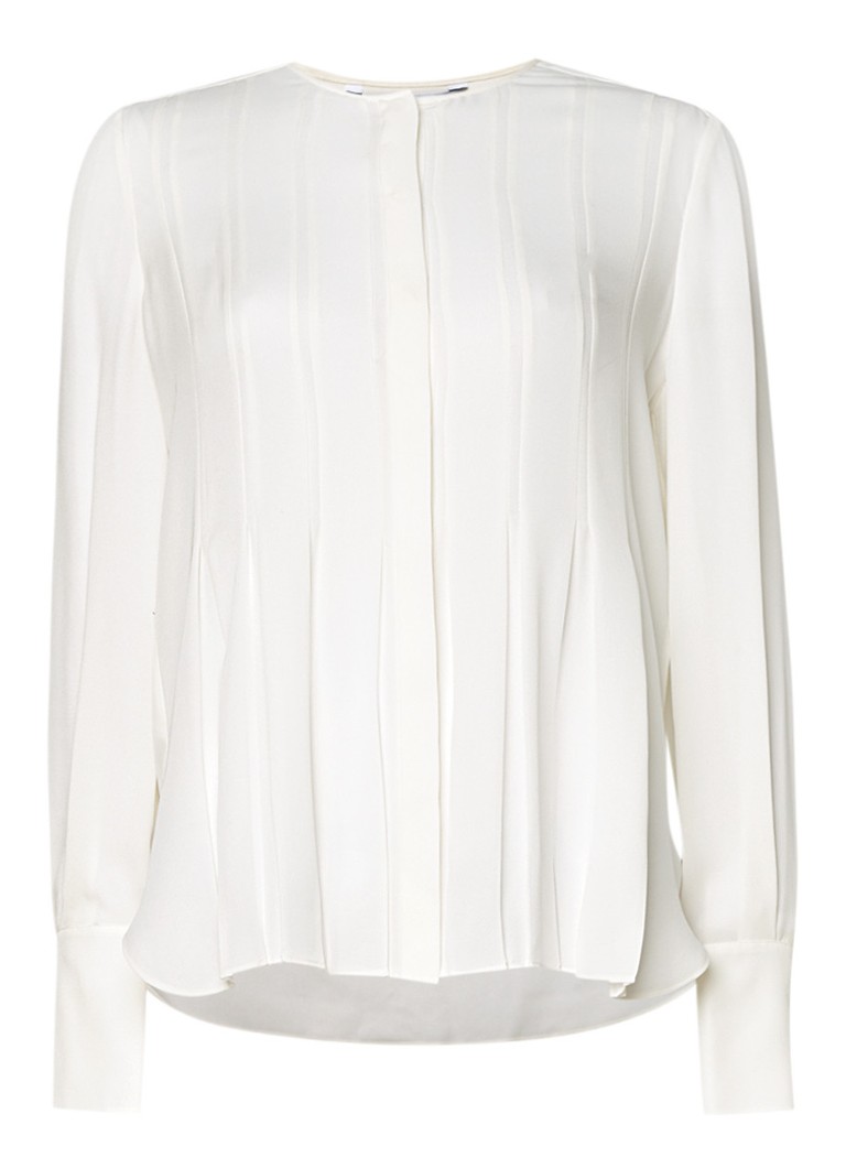 Diane von Furstenberg Vicky plissÃ© blouse van zijde multicolor