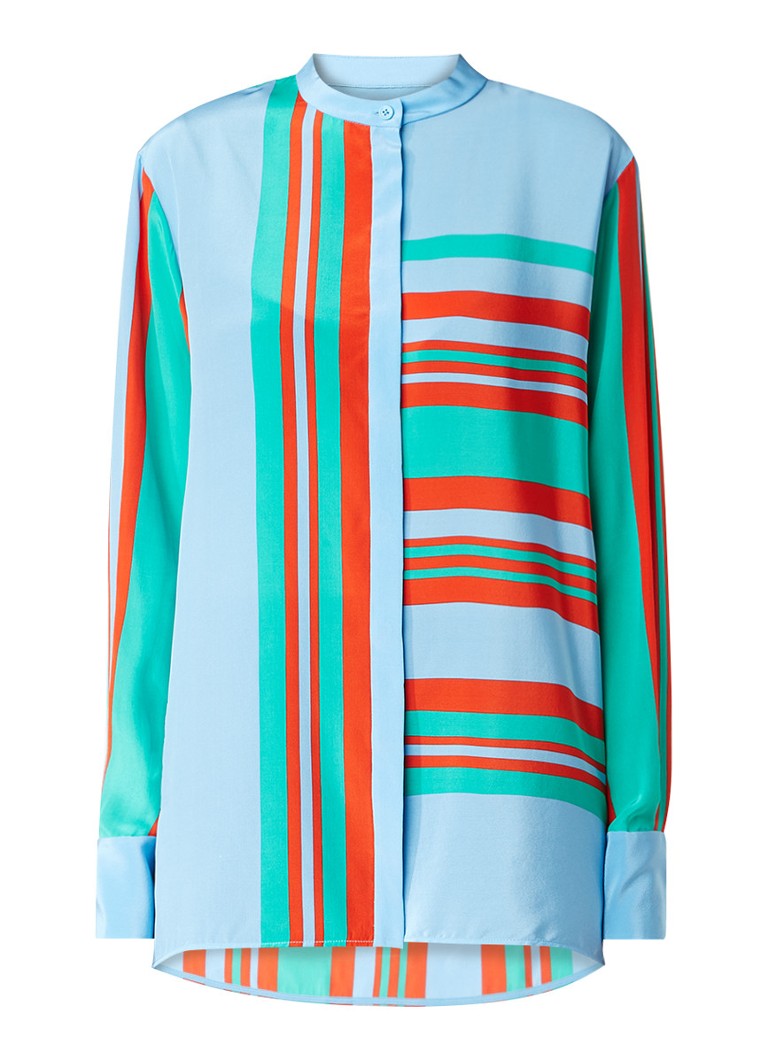 Diane von Furstenberg Oversized blouse met streepdessin multicolor