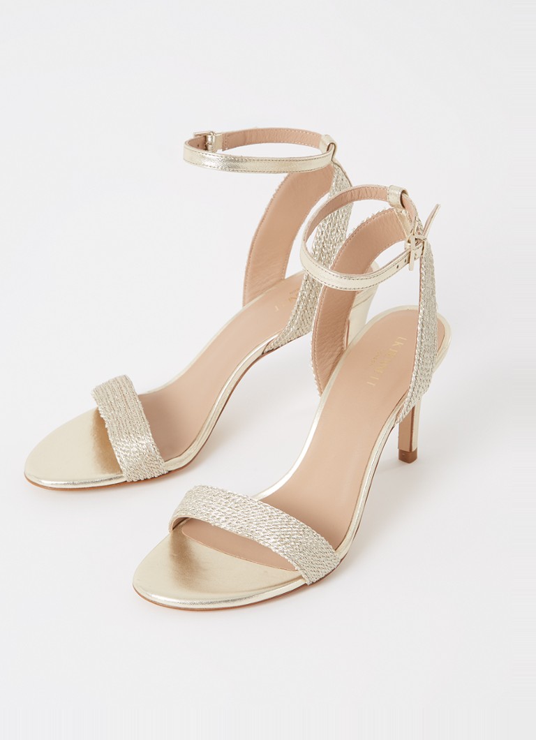 L.K.Bennett L-K-Bennett Ivette sandalette met leren details en metallic finish