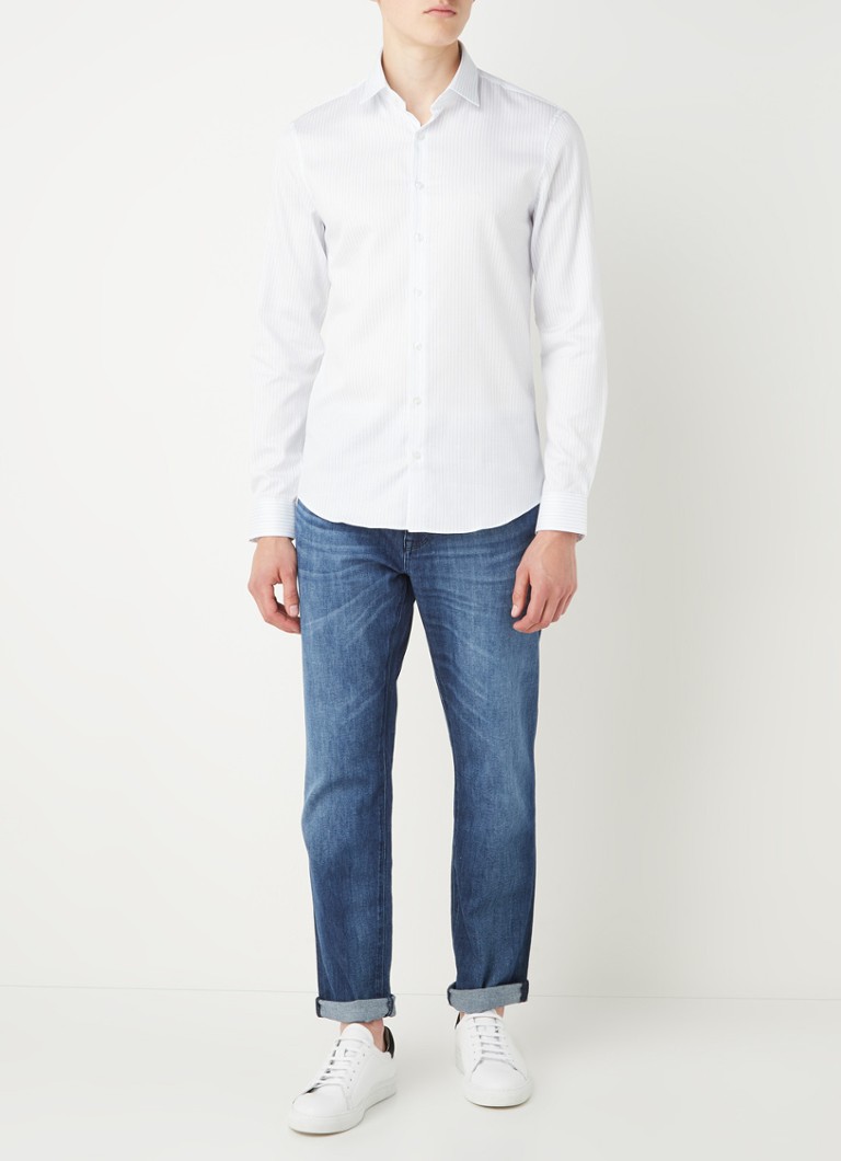 Calvin Klein Slim fit overhemd in biologische katoenblend met streepprint