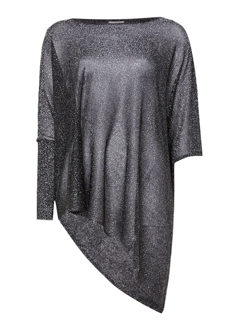 Phase Eight Shimmer semi-transparante top met lurex wit