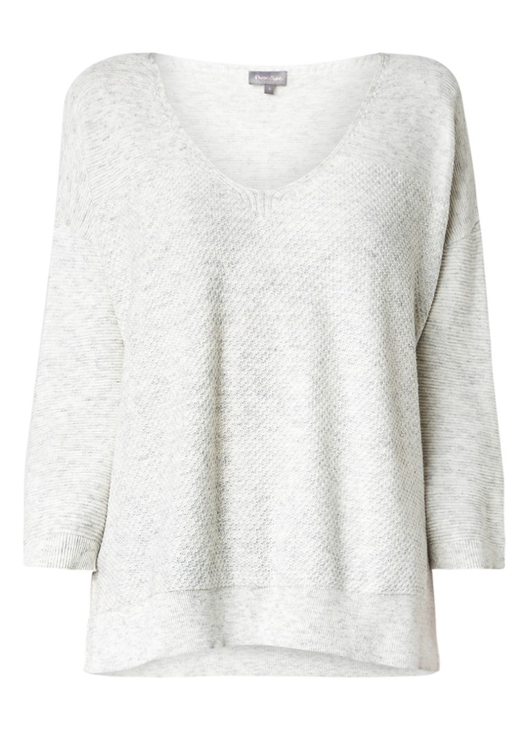 Phase Eight Rosabelle gemÃªleerde pullover met V-hals wit