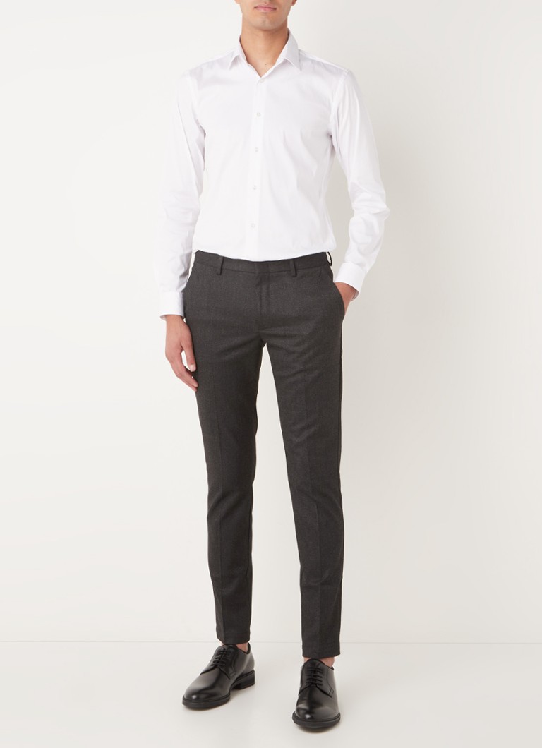 HUGO BOSS Kaito slim fit pantalon met persplooi