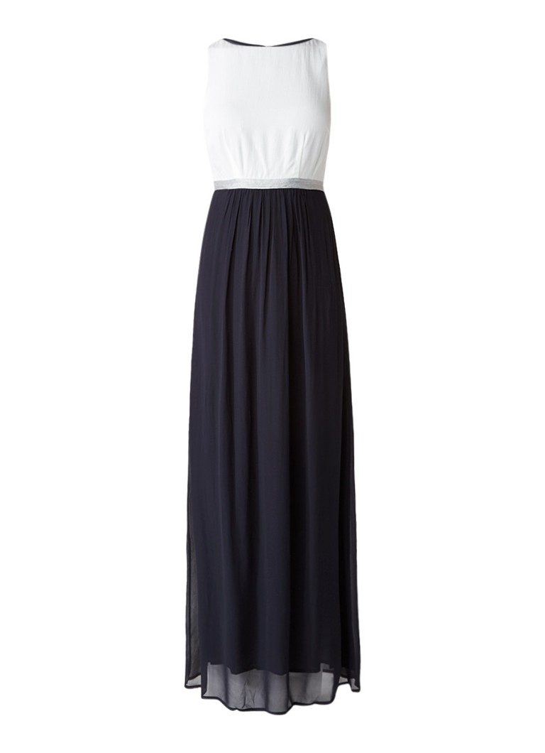 Mint Velvet Maxi jurk met tailleband van lurex donkerblauw