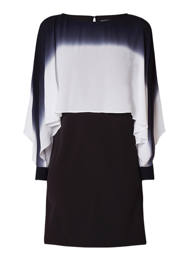 Mint Velvet Mini-jurk met ombré overlay van chiffon zwart