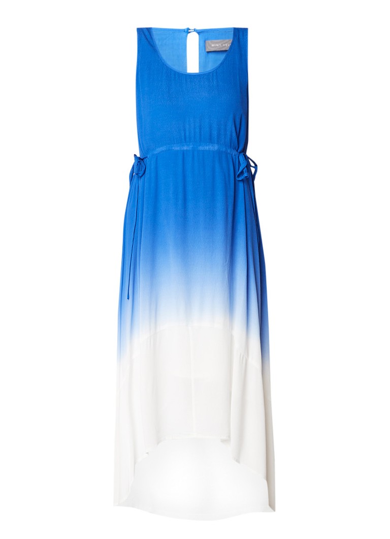 Mint Velvet Midi-jurk van crÃªpe met dip dye-dessin kobaltblauw