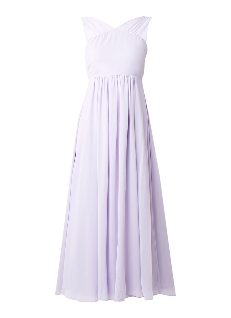 Mint Velvet Maxi-jurk van chiffon met strikdetail lila