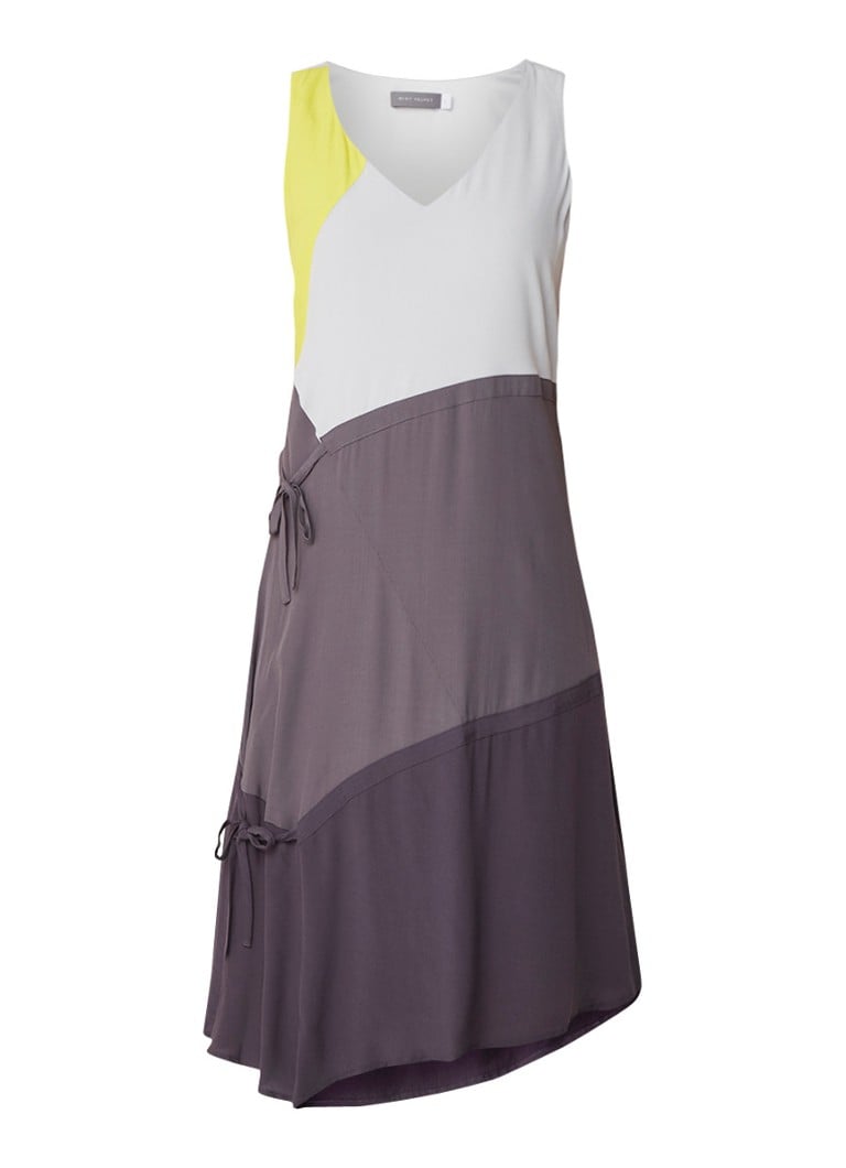 Mint Velvet Midi-jurk met colour blocking en drawstrings donkergrijs