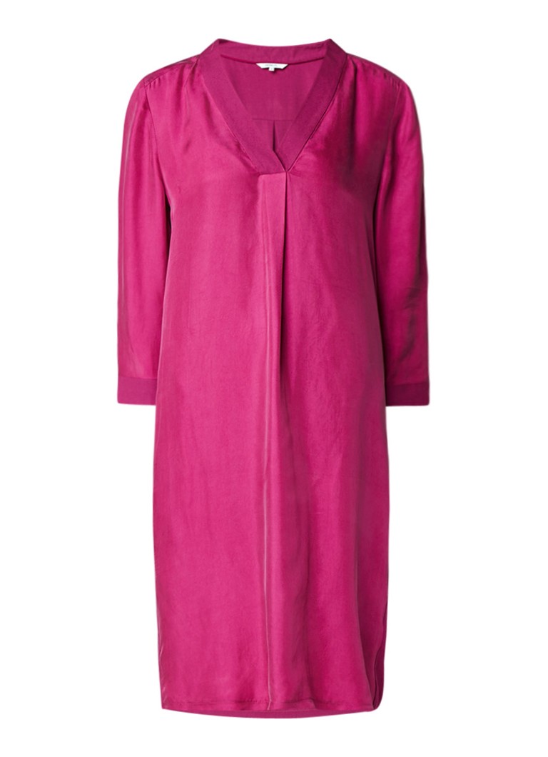 Sandwich Tuniekjurk met contrasterend voorpand fuchsia