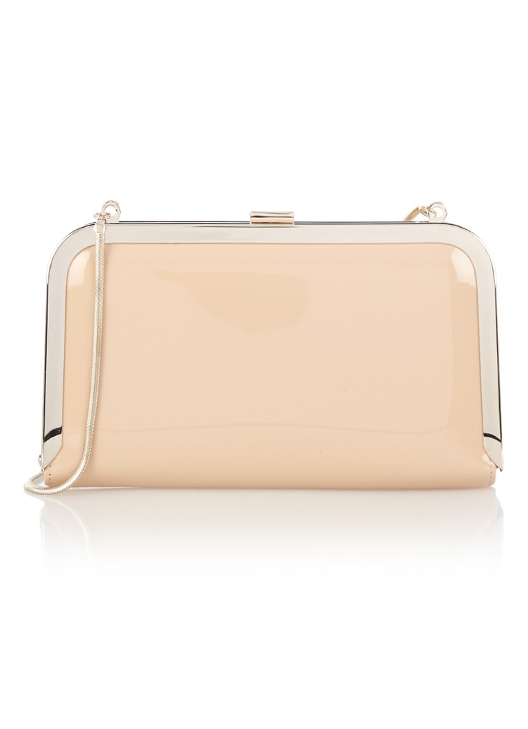 Phase Eight Poppy clutch van lakleer wit