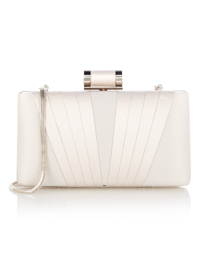 Phase Eight Annie clutch met satijnen finish wit