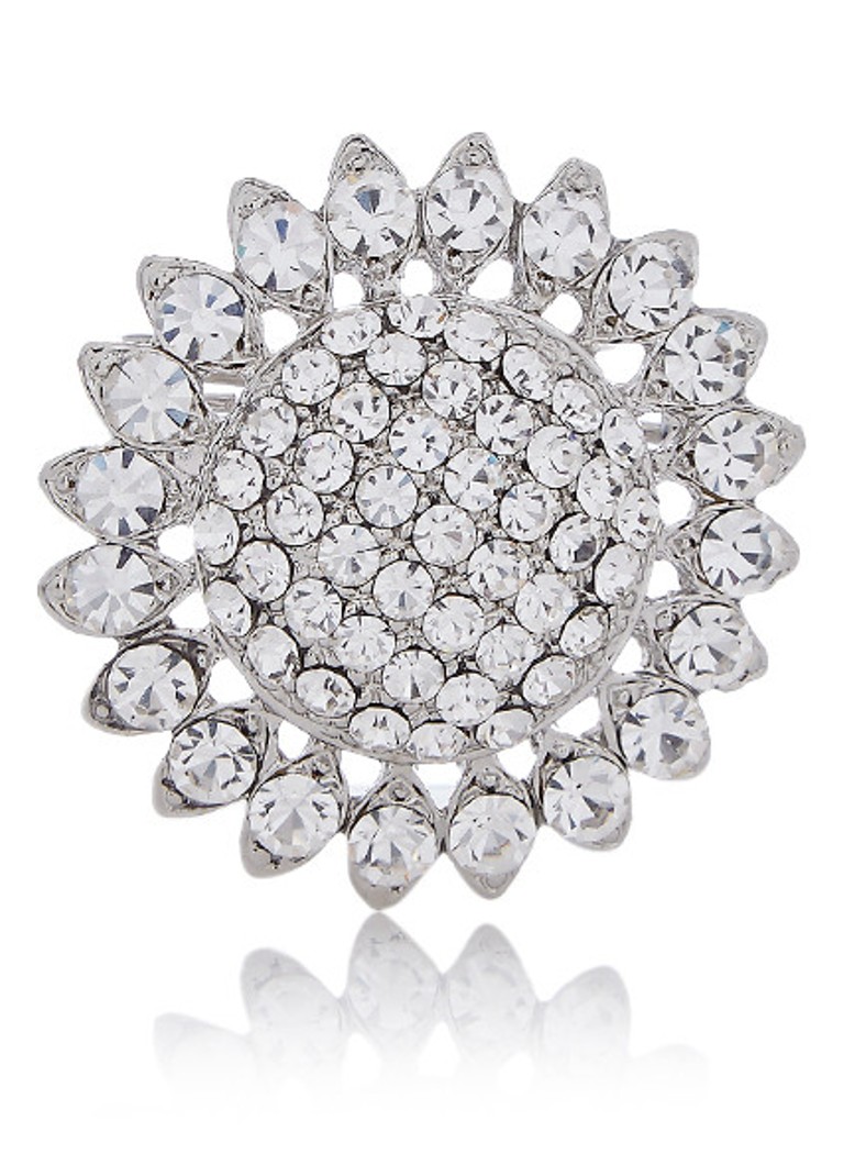 Phase Eight Broche Lola Crystal wit