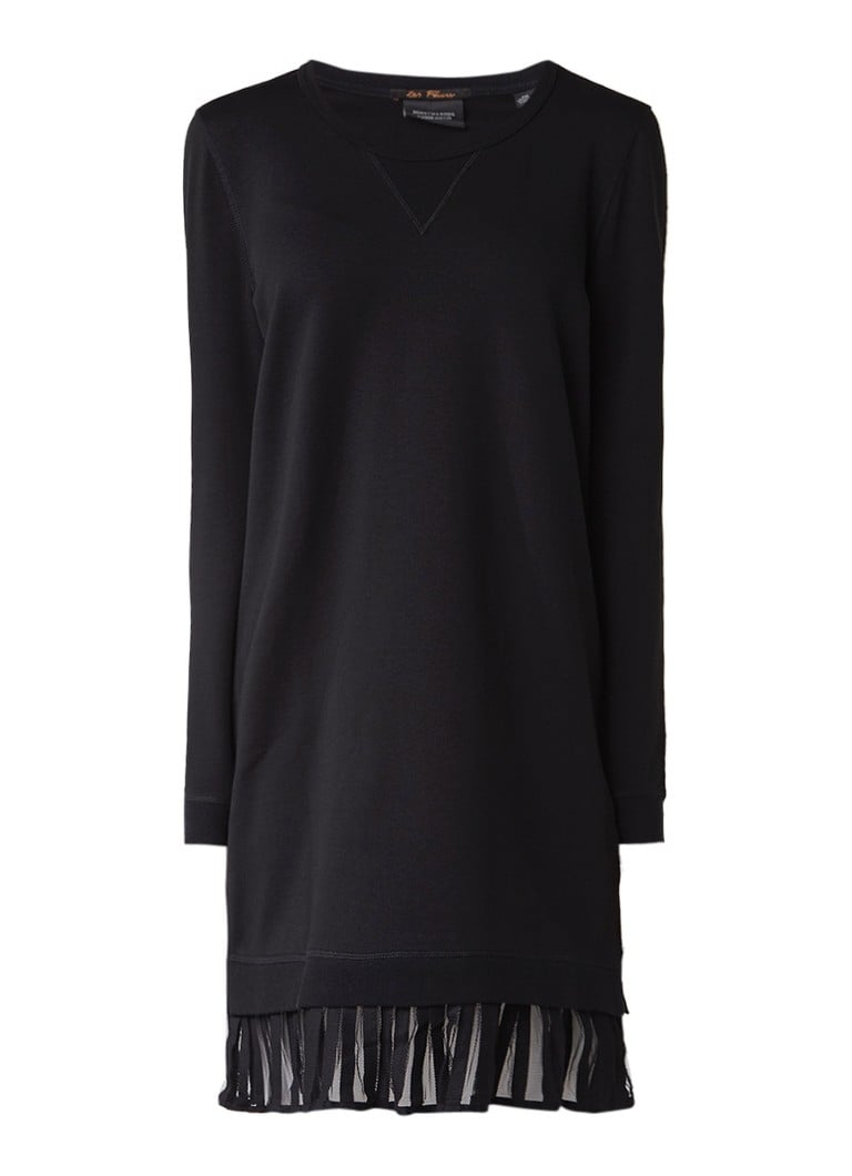 Scotch & Soda Sweatjurk met mesh underlay zwart