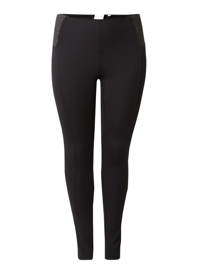 Junarose Raz fitted legging met elastische inzet zwart