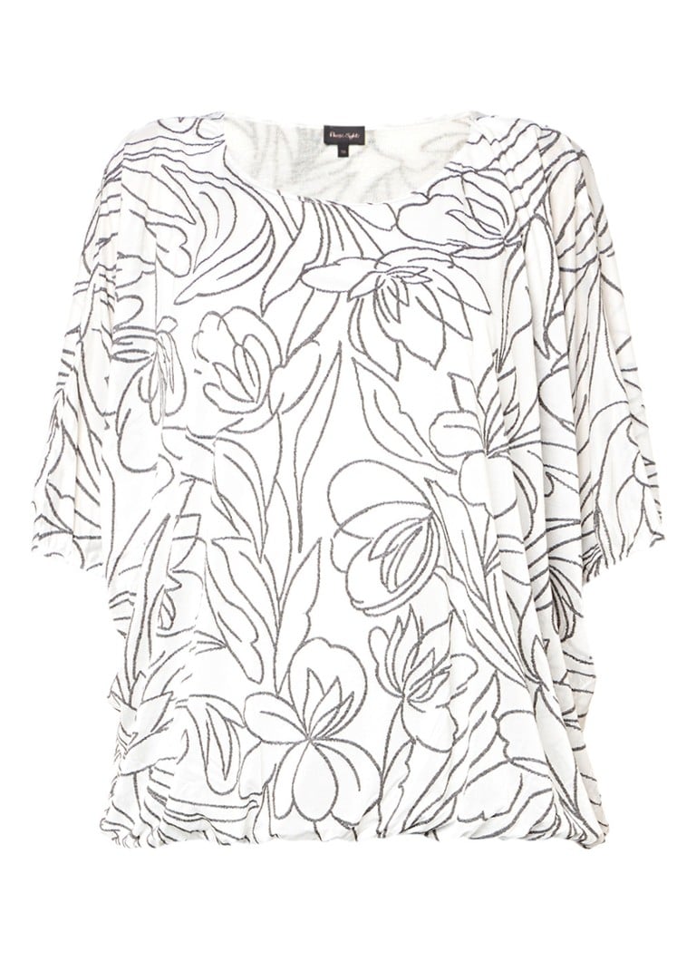 Phase Eight Cecily top met jacquard bloemen wit