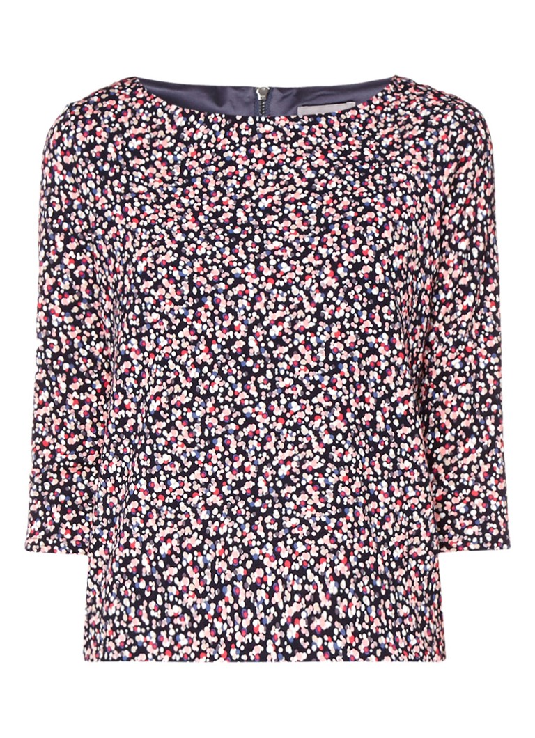 Phase Eight Ditsy top van jersey met stippenprint wit