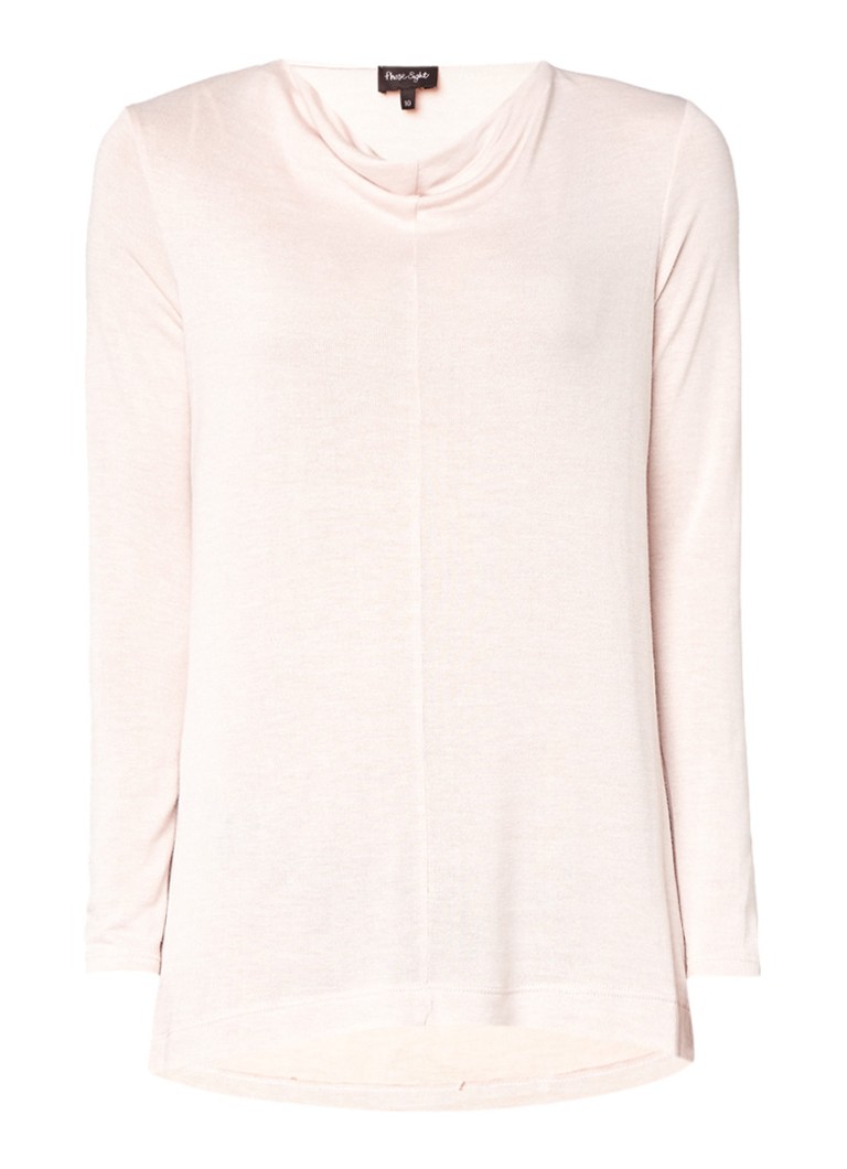 Phase Eight Abilene asymmetrische top met watervalhals wit
