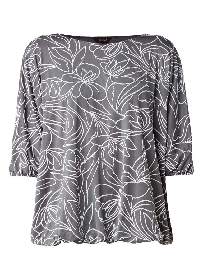 Phase Eight Oversized top met ingeweven bloemendessin wit