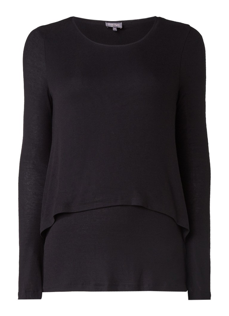 Phase Eight Dita gelaagde top met ribstructuur wit