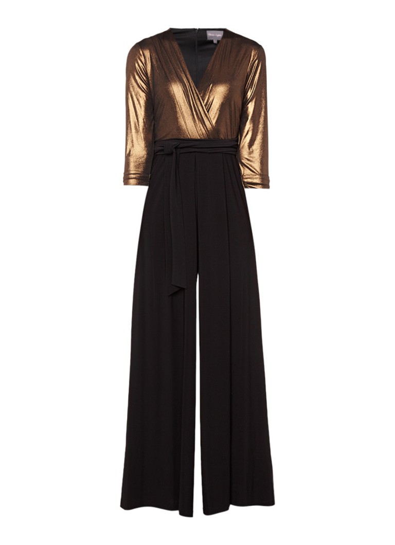 Phase Eight Wikkel jumpsuit met driekwartmouwen wit