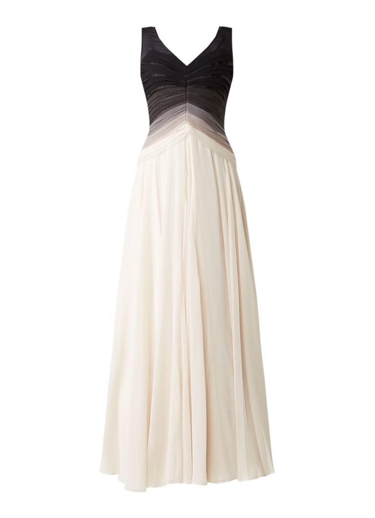 Phase Eight Elfie Ombre chiffon maxi-jurk met kleurverloop gebroken wit