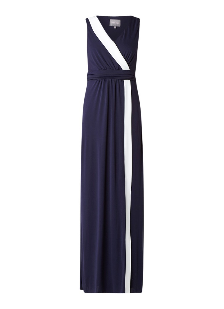 Phase Eight Mirabella maxi-jurk met split en bies donkerblauw