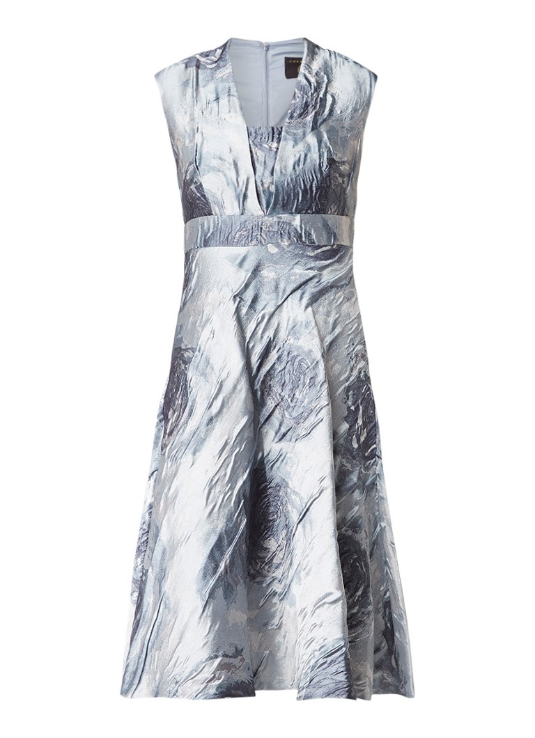 Phase Eight Honey Rose jacquard jurk met metallic finish lavendel