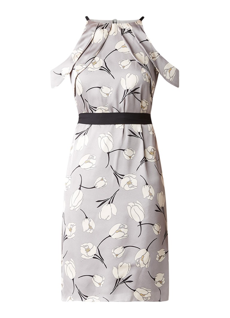 Phase Eight Tallulah jurk met tulpenprint grijs