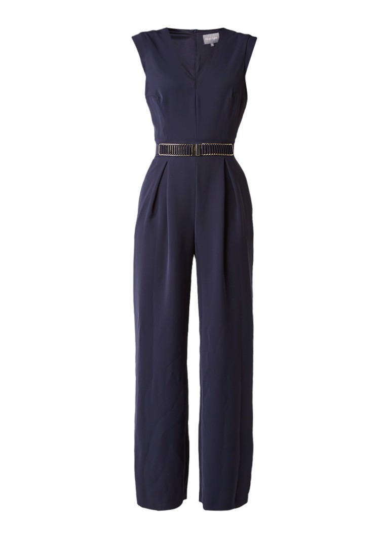 Phase Eight Adelaide wide leg jumpsuit met ceintuur wit