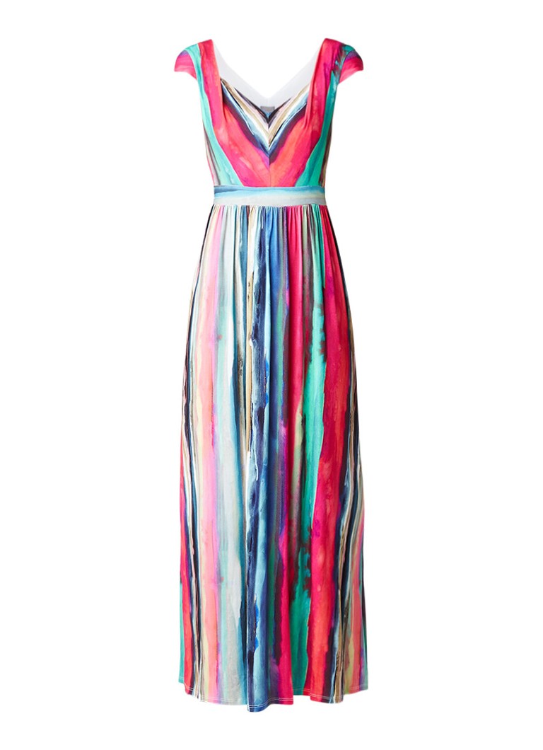 Phase Eight Nia maxi-jurk met streepdessin multicolor