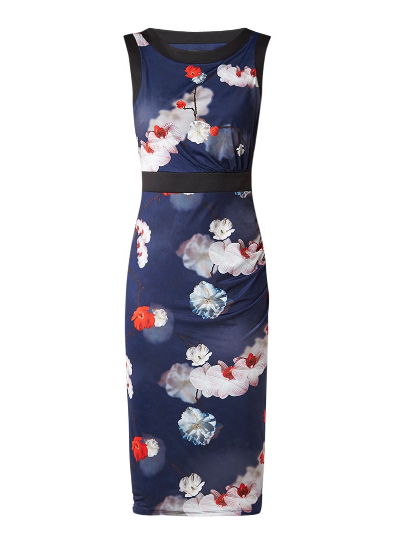 Phase Eight Sakura jurk met bloemendessin blauw