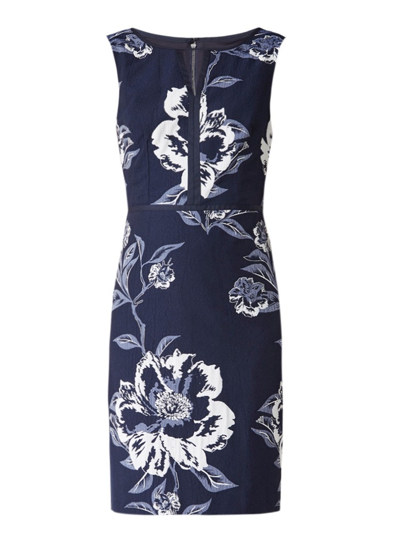 Phase Eight Magnolia jurk met bloemendessin donkerblauw