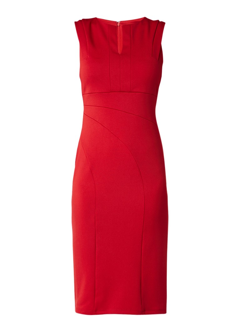 Phase Eight Naomi bodycon jurk met deelnaden donkerrood