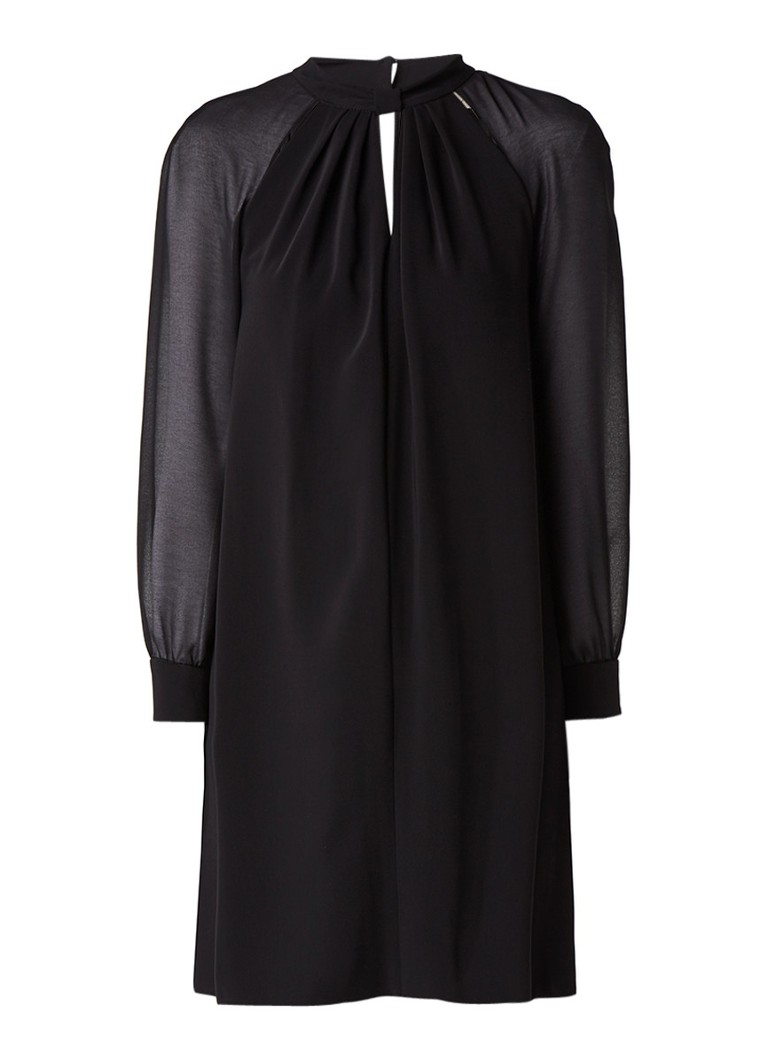 Phase Eight Carolina semi-transparante A-lijn jurk met cut-out details zwart