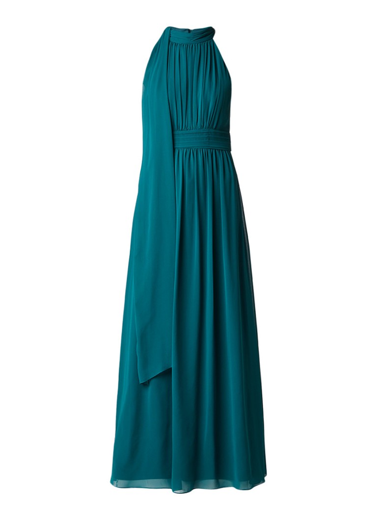 Phase Eight Roxi galajurk met sleep en plissé detail groen