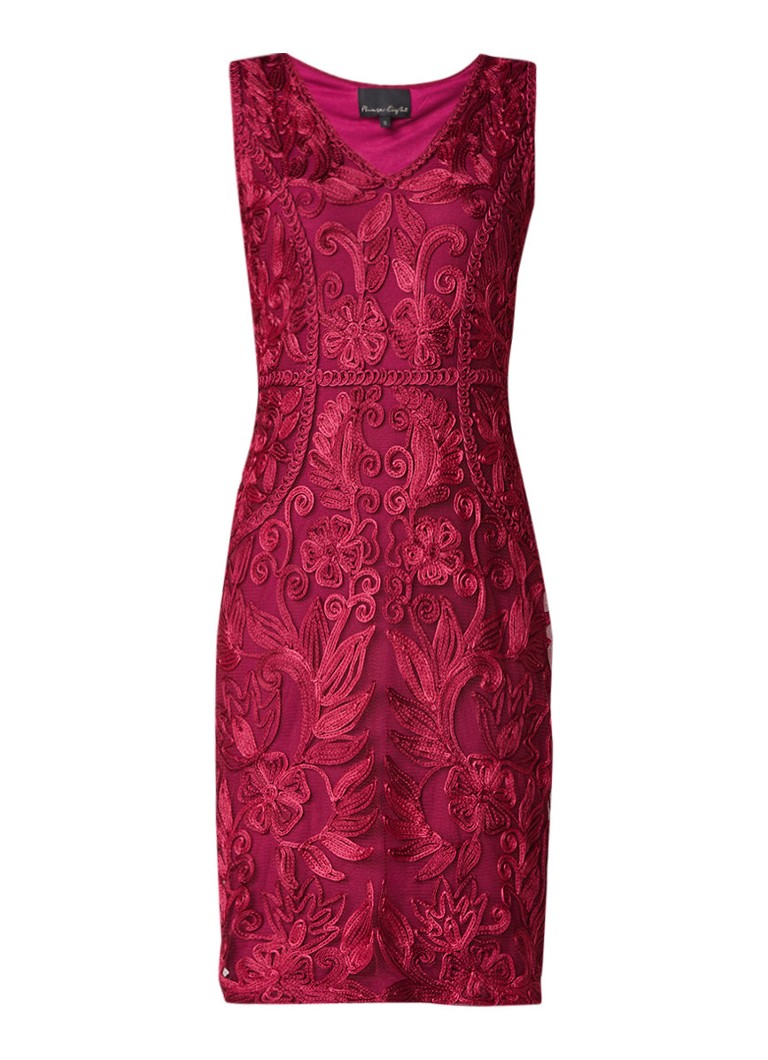 Phase Eight Constance kokerjurk met tapework fuchsia