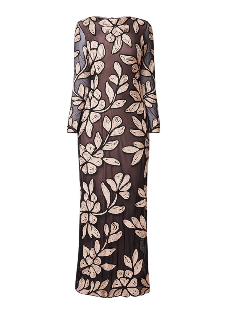 Phase Eight Angela maxi-jurk met tapework oudroze