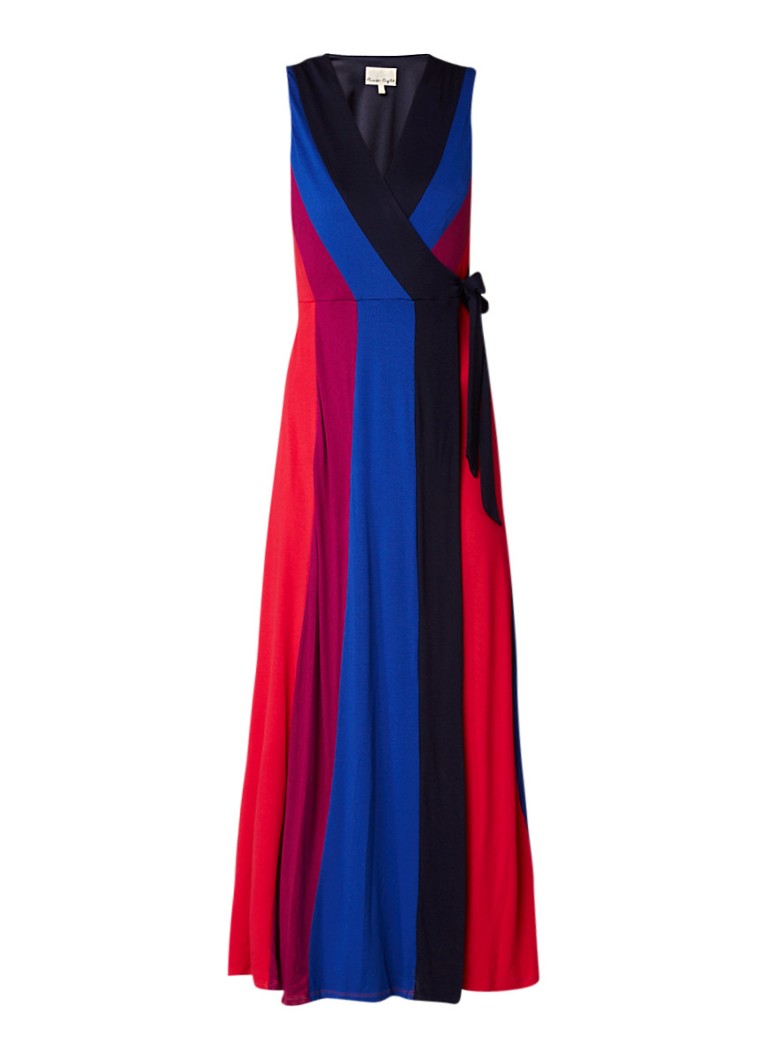 Phase Eight Magdala maxi wikkeljurk van jersey met colour blocking multicolor