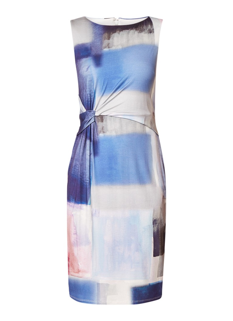 Phase Eight Morandi midi-jurk met plooidetail en kleurverloop middenblauw