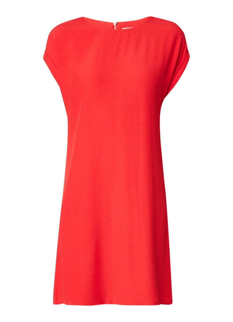 Phase Eight Pia midi-jurk met plissÃ© detail rood