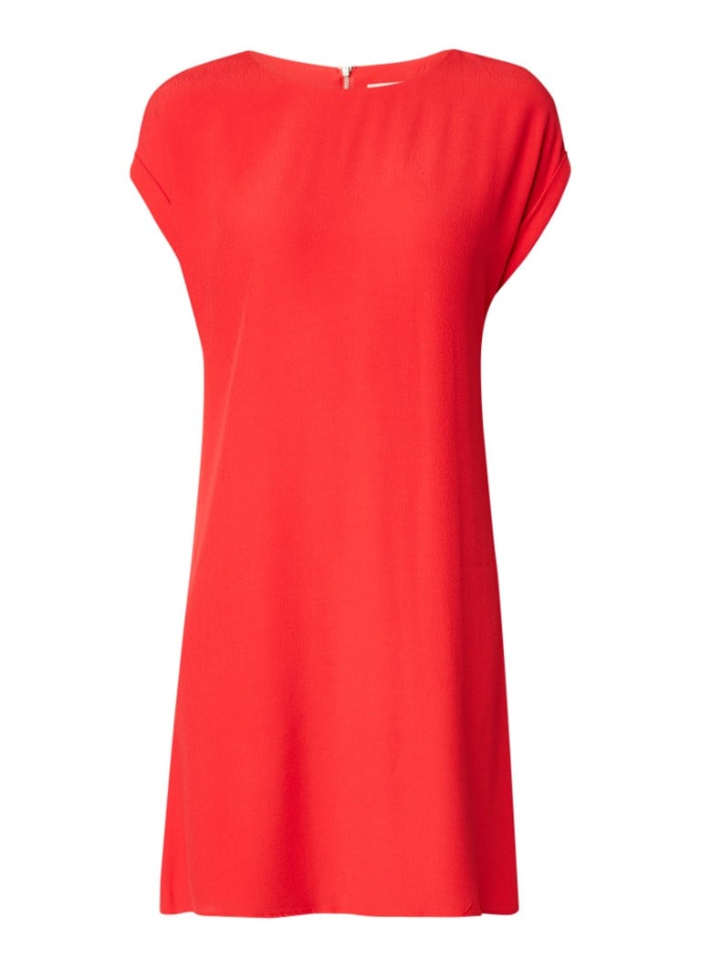 Phase Eight Pia midi-jurk met plissÃ© detail rood